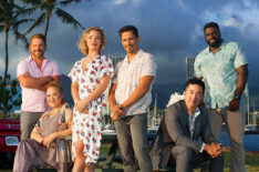 Zachary Knighton, Amy Hill, Perdita Weeks, Jay Hernandez, Tim Kang, Stephen Hill in 'Magum P.I.'