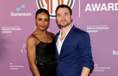 Britt Stewart and Daniel Durant attend The National Association Of The Deaf's Breakthrough Awards at Audrey Irmas Pavillion on October 25, 2023 in Los Angeles, California.