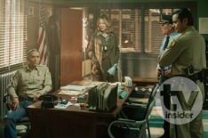 Zahn McClarnon, Jenna Elfman, A Martinez, and Kiowa Gordon in 'Dark Winds' Season 3
