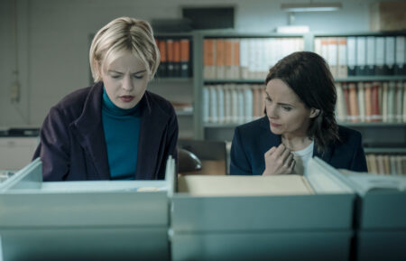 Bea Metcalf (Laura Fraser) and Patience Evans (Ella Maisy Purvis) in 'Patience' on PBS